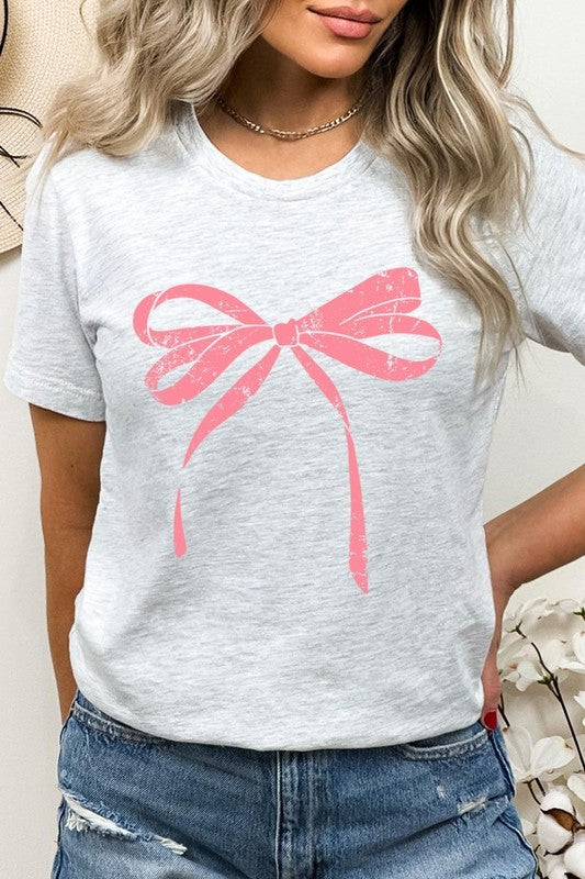 Pink Valentine Bow Graphic Tee