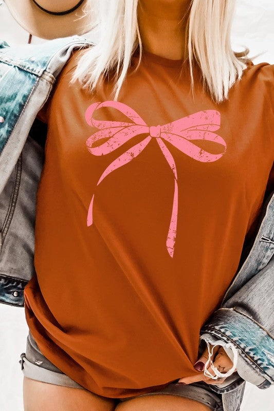 Pink Valentine Bow Graphic Tee