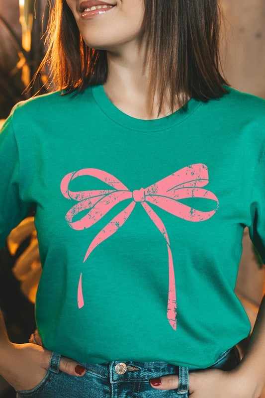 Pink Valentine Bow Graphic Tee