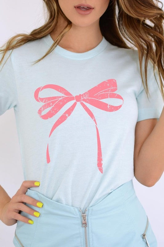 Pink Valentine Bow Graphic Tee