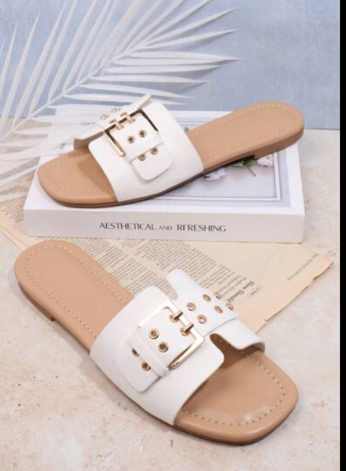 Flat Adjustable Strap Sandals