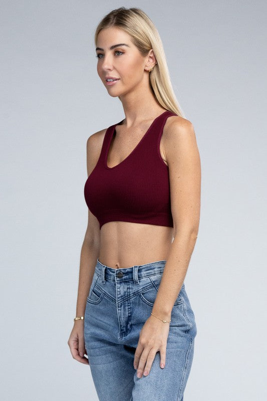 Ribbed Cropped Tank Top